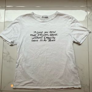 Zara size small white tee.